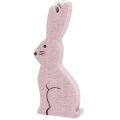 Floristik24 Dřevěný králík na zavěšení růžový, bílý 2,5cm x 6,5cm 10 kusů
