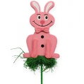 Floristik24 Dřevěná zátka králík na špejli 7cm 24ks