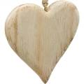 Floristik24 Dekorativní srdce Valentýnské dřevěné srdce k zavěšení přírodní dřevěná dekorace 4ks