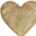 Dřevěné srdce srdce na špejli deco srdce dřevo přírodní 25,5cm V33cm
