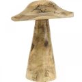 Floristik24 Dřevěná houba se vzorem dřevěná dekorace houba přírodní, zlatá Ø12,5cm V15cm