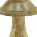 Floristik24 Dřevěná houba s drážkami dřevěná dekorace houba mango dřevo přírodní 11,5×Ø10cm