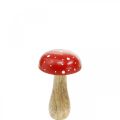Floristik24 Podzimní dekorace muchomůrka dřevěná ozdobná houba Ø9cm V14,5cm