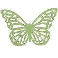 Floristik24 Dřevěný motýlek zelený/bílý 5cm 36ks