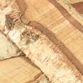 Dřevěný podnos s dekorací z březové kůry 25×10×2cm 4 kusy | Floristik24.cz