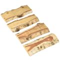 Dřevěný podnos s dekorací z březové kůry 25×10×2cm 4 kusy | Floristik24.cz