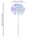 Umělá kvetoucí větvička hortenzie v duhových barvách 36 cm 2 ks | Floristik24.cz