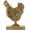 Floristik24 Dřevěné kuřátko, jarní dekorace, velikonoční figurka přírodní, bílá praná V26cm