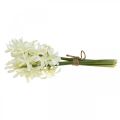 Floristik24 Umělý hyacint bílý umělý květ 28cm svazek 3ks