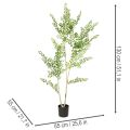 Umělá rostlina v květináči, vysoká 130 cm, zelená, dekorativní | Floristik24.cz
