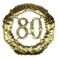 Floristik24 Výročí číslo 80 ve zlatě Ø40cm