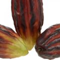 Floristik24 Kakaové ovoce umělá deko výloha fialová-zelená 17cm 3ks