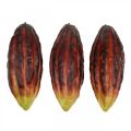Floristik24 Kakaové ovoce umělá deko výloha fialová-zelená 17cm 3ks