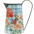 Floristik24 Váza na květiny dekorativní džbán kovový vintage zahradní dekorace květináč V23cm