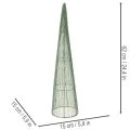 Kovové květinové kužely, zelené, pro květinové aranžmá, 62 cm, 2 kusy | Floristik24.cz