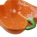 Floristik24 Keramické misky zdobení oranžovou paprikou 16x13x4,5cm 2ks