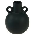 Floristik24 Keramická váza mini váza černá rukojeť keramická Ø8,5cm H12cm