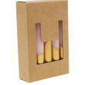 Stromové svíčky pyramidové svíčky růžové, zlaté svíčky H105mm 10ks