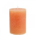 Floristik24 Jednobarevné svíčky Orange Peach sloupové svíčky 85×120mm 2ks