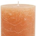 Floristik24 Jednobarevné svíčky Orange Peach sloupové svíčky 85×150mm 2ks