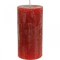Floristik24 Barevné svíčky Červené Rustikální samozhášecí 70×140mm 4ks