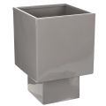 Floristik24 Šedý kostkový květináč s podstavcem pro moderní dekoraci, 22 cm
