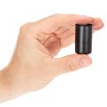Kulatý magnetický svícen, matně černý, pro kuželové svíčky o průměru 25 mm, 4 kusy | Floristik24.cz