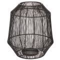Floristik24 Černý svícen, dekorativní lucerna, drátěný koš, Ø24cm, V28cm