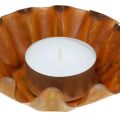 Floristik24 Ozdobný pekáč, kovová dekorace nerez, talíř na svíčku Ø9cm V3cm 6ks