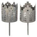 Floristik24 Svícen a svícen na čajové svíčky s hrotem, design domečku, 6 cm, 2 kusy