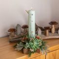 Floristik24 Svícen, dekorace na stůl vánoční, svícen hvězda V7cm Ø20cm/6,5cm