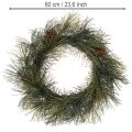 Věnec z umělých borovicových větví s kužely 60 cm | Floristik24.cz