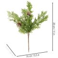 Umělá borovicová větev se šiškami, pokrytá sněhem, 28 cm, 6 kusů | Floristik24.cz