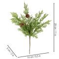 Umělá borovicová větvička se šiškami, 28 cm, 6 kusů | Floristik24.cz