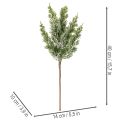 Uměle zasněžená borovicová větvička pro květinová aranžmá a adventní dekorace, 40 cm, 3 kusy | Floristik24.cz