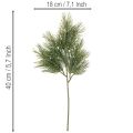 Umělá borovicová větvička pro zimní dekorace, 40 cm, 4 kusy | Floristik24.cz