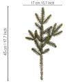 Umělá jedlová větvička na dekoraci stolu a aranžmá, 45 cm, 3 kusy | Floristik24.cz