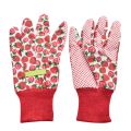 Floristik24 Kixx zahradnické rukavice s jahodovým motivem bílá červená velikost 8