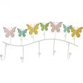Floristik24 Jarní dekorace, háček s motýlky, kovová dekorace, ozdobná skříň 36cm