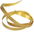 Floristik24 Curlingová stuha dárková stuha zlatá se zlatými pruhy 10mm 250m