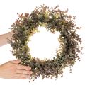 Věnec z umělého eukalyptu, podzimní dekorace, kulatý, 45 cm | Floristik24.cz