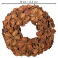 Věnec ze sušeného lotosu, dekorativní věnec na dveře, 35 cm | Floristik24.cz