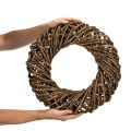 Dekorativní věnec z přírodních větví, ratanový věnec, kulatý, velký, 45 cm. | Floristik24.cz
