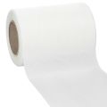 Floristik24 Bílá věnečná stuha 125 mm 25 m, dekorativní stuha, pohřební obřad, dekorace na hrob