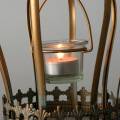 Floristik24 Deko korunka svícen na čajovou svíčku zlatá Ø19cm V29cm