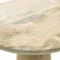Floristik24 Dortový talíř, dortový podnos, přírodní dřevo omytá bílá, shabby chic Ø29,5cm H15,5cm