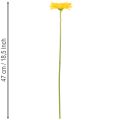 Umělé gerbery, slunečně žluté, zahradní květina, 47 cm, 6 kusů | Floristik24.cz