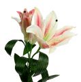 Floristik24 Umělá Lily Pink s Real Touch 100 cm