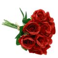 Floristik24 Umělé růže ve svazku červené 30cm 10ks