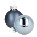 Floristik24 Vánoční koule skleněná modrá skleněná koule matná/lesklá Ø4cm 60 kusů
